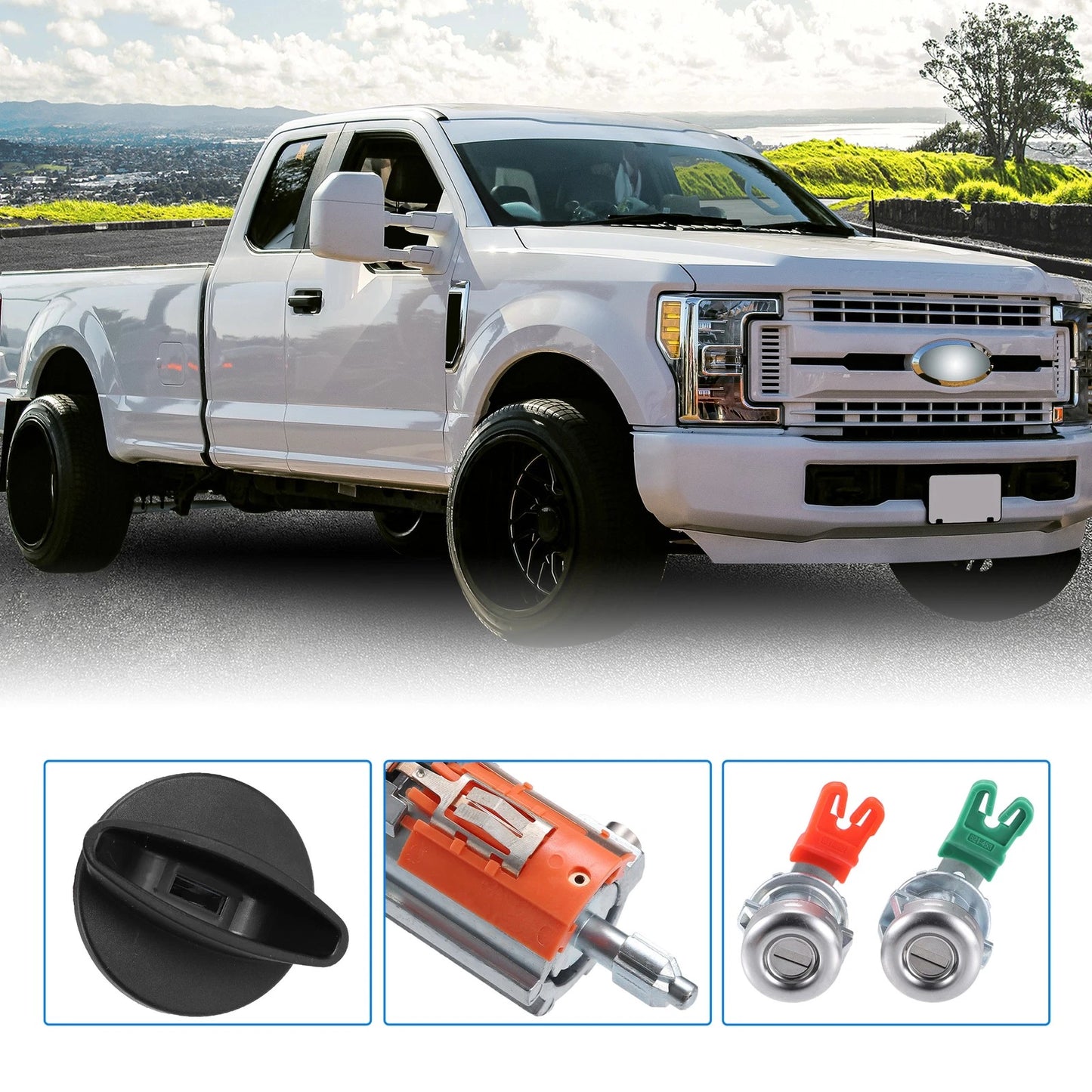Ignition Switch Lock Cylinder Key Set for Ford F150 (2001-2004)