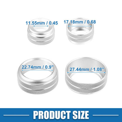3 x Car Console AC Audio Volume Knob Covers for BMW F20 F22 F30 (2012-2019)
