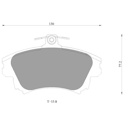 Front Disc Brake Pads Set for Mitsubishi Colt / Volvo S40 / V40 (1997 - 2012)