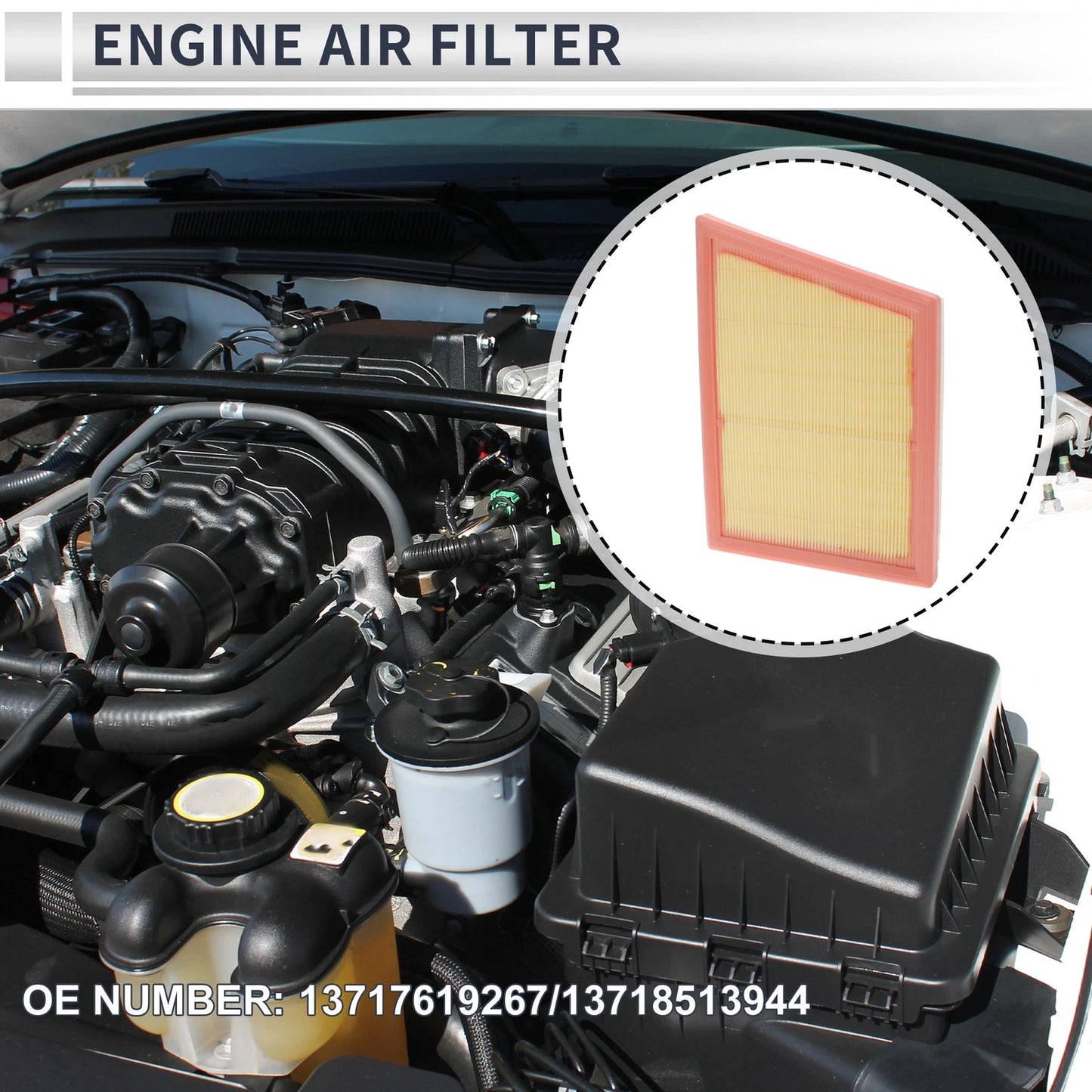 Car Engine Air Filter for BMW X1 2.0L (2016-2022) - 1 x High-Quality Filter