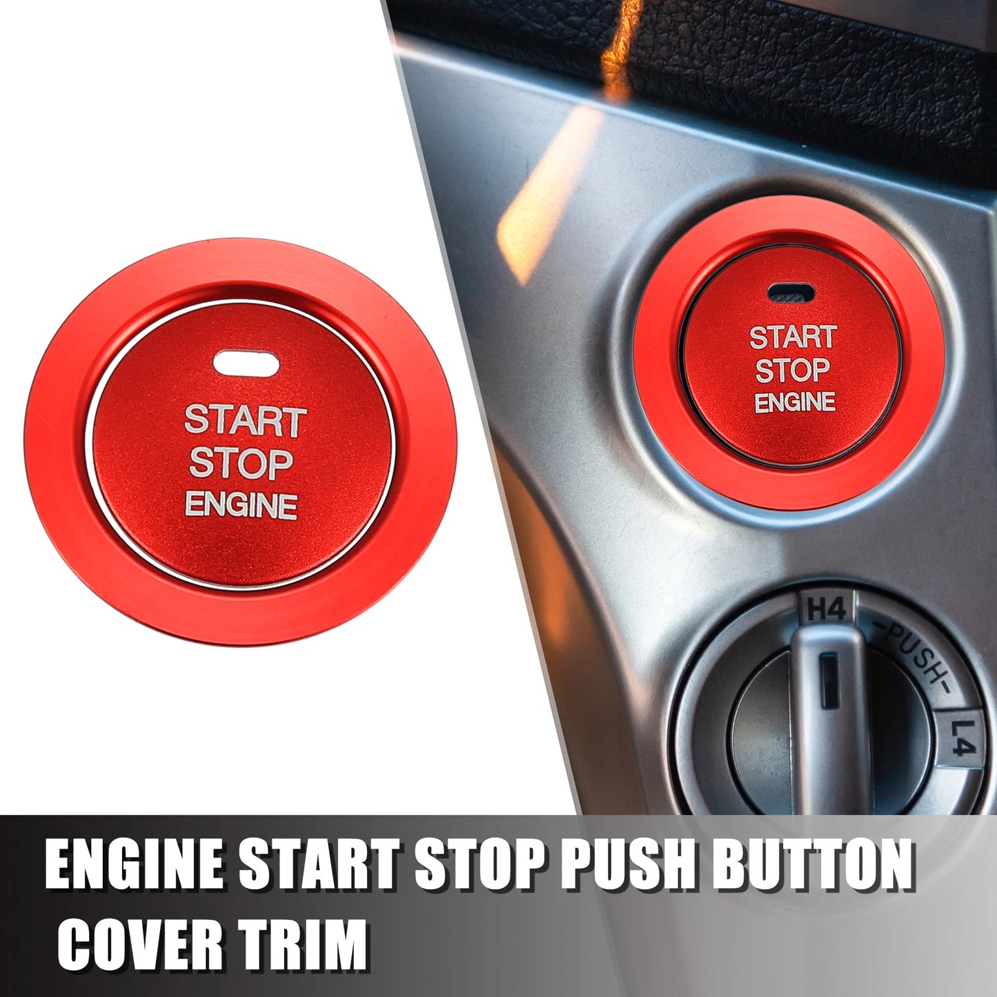 Engine Start Stop Push Button Cover Kit for Subaru 2013-2022 Red