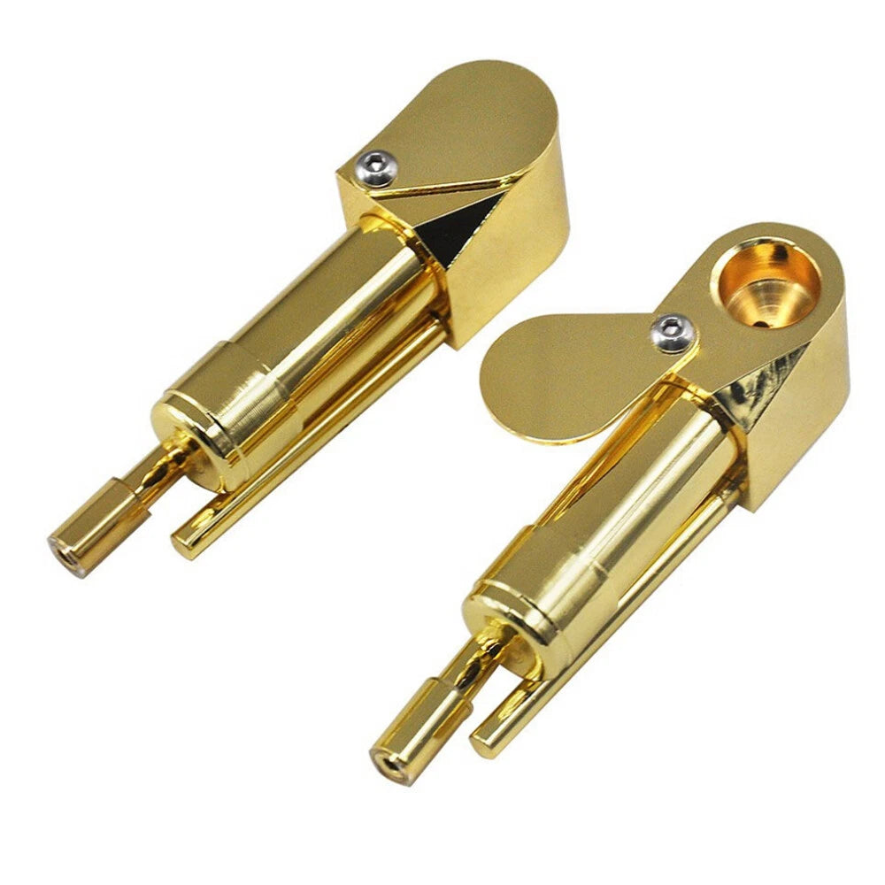 Brass Smoke Pipe with Stash Storage Cylinder & Lid Bowl for Various Models