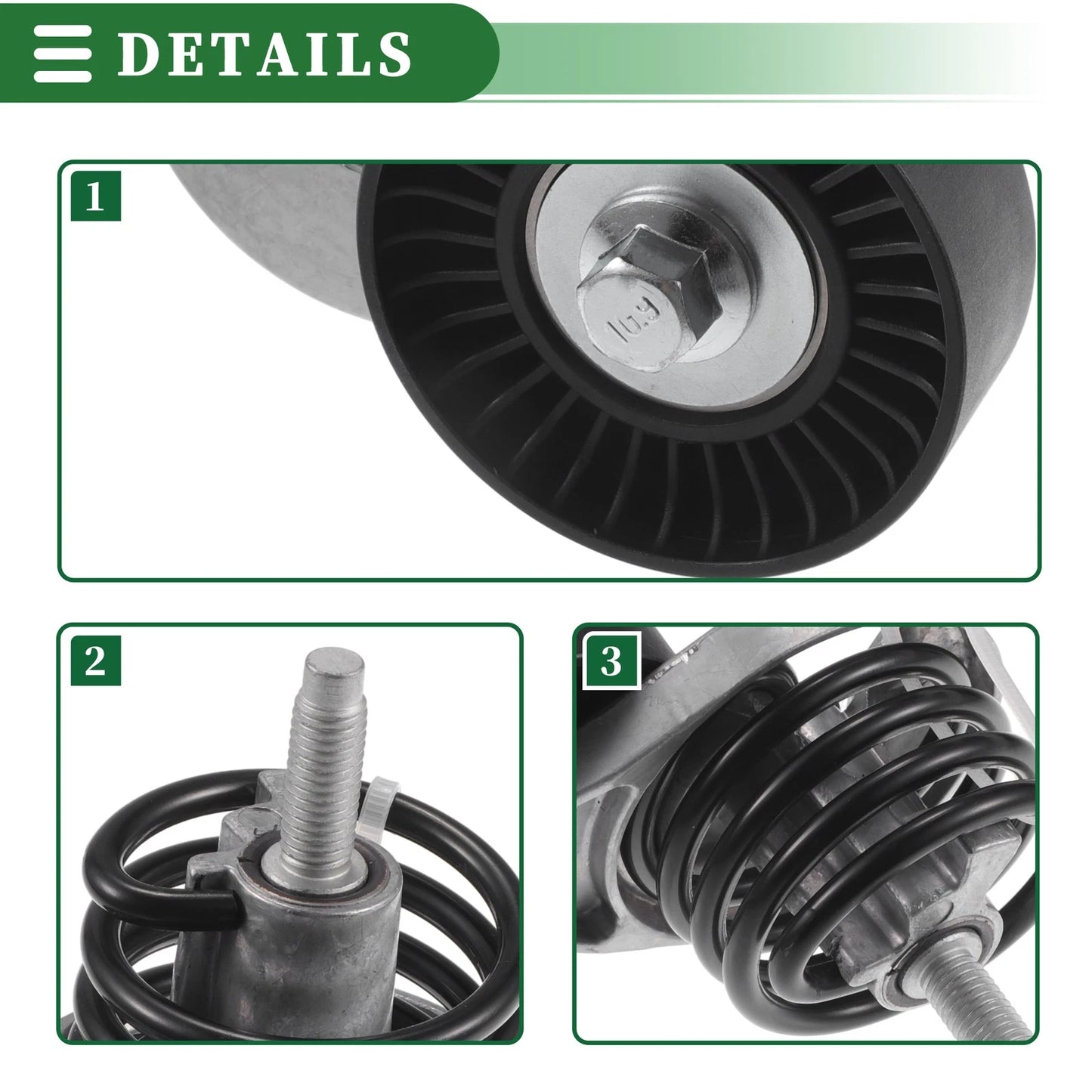 Engine Belt Tensioner Pulley Assembly for Ford Bronco (1993-1996)