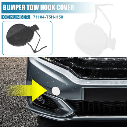 Front Bumper Tow Hook Cover for Honda Fit (2018-2019) - White