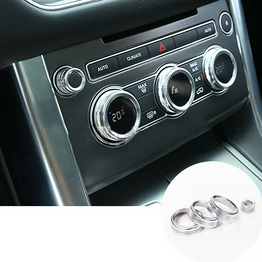 Air Condition Switch Knob Trim Ring for Land Rover Range Rover L405 (2013-2017)