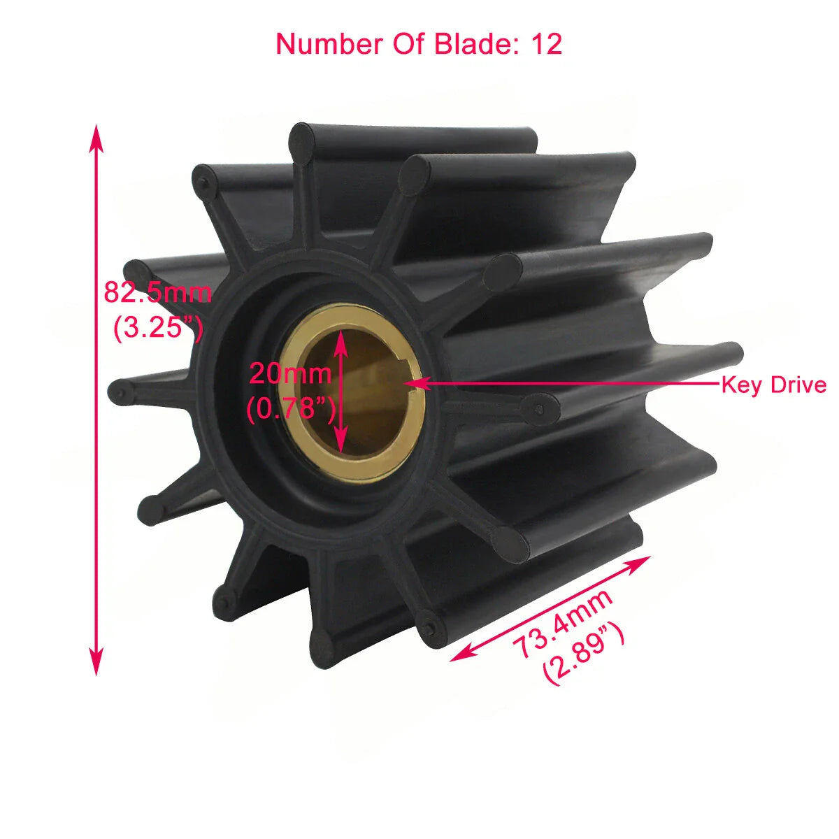 Impeller Kit for Sherwood 17000K Cummins 3802444 Caterpillar 1W5664