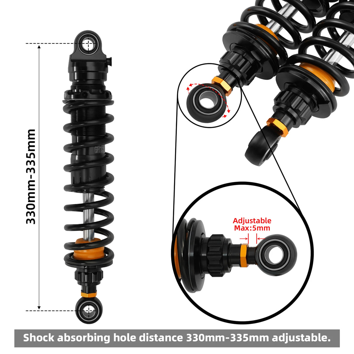 Remote Reservoir Rear Shocks for Harley Road Glide (2014 - 2025)