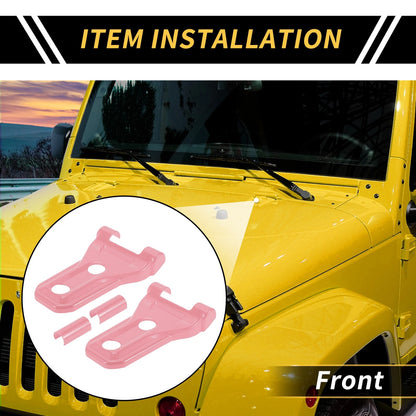 Front Engine Hood Hinge Cover Trim for Jeep Wrangler JL JLU (2018-2024)