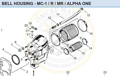 Transom Seal Repair Kit for Mercruiser MC-1/R/MR/Alpha1 (30-803097T1)