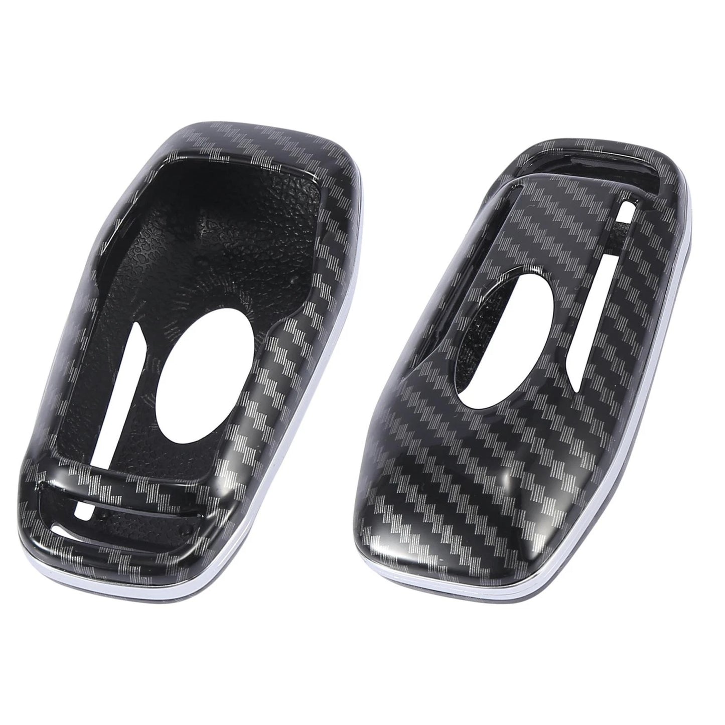 Carbon Fiber Remote Key Fob Cover Case Ring Set for Ford Fusion (2013-2020)