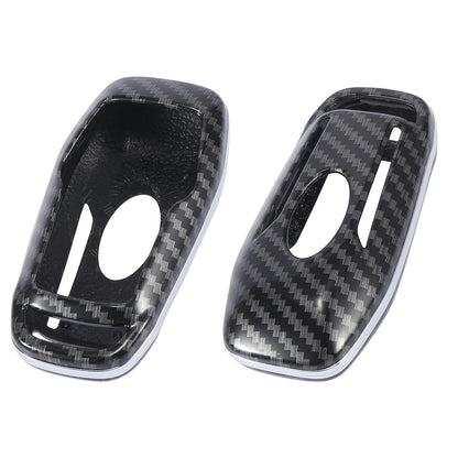 Carbon Fiber Remote Key Fob Cover Case Ring Set for Ford Fusion (2013-2020)
