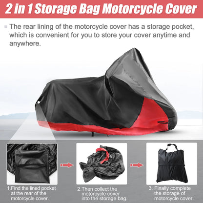 2 in 1 Motorcycle Cover Protector for Harley Street Glide FLHX FLTR Touring