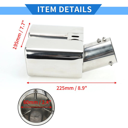 1Pc 2.4" Dual Exhaust Tip for Toyota Alphard
