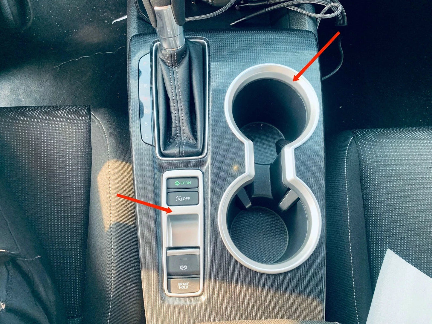 Electrical Brake Water Cup Cover Trim for 2022-2023 Honda Civic Matte 2 x pcs