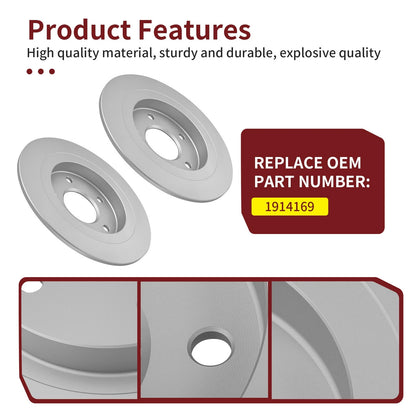 2Pcs Rear Brake Rotor for Polaris RZR Pro S Turbo R 4 XPEDITION XP (2020–2024)