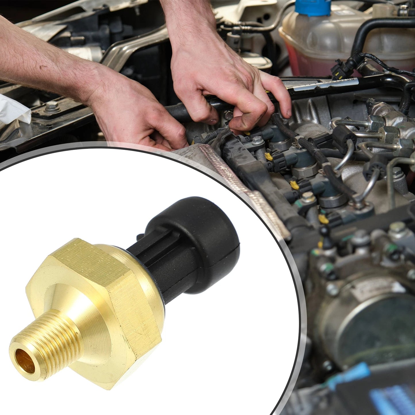 Engine Oil Pressure Sensor for Ford F-250 (1992-1996) Black Brass Tone