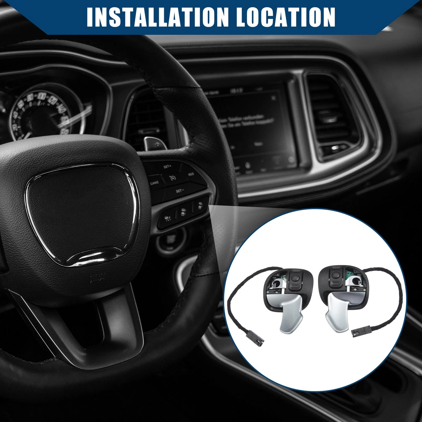 Steering Wheel Paddle Shifter for Dodge Challenger (2015-2023)