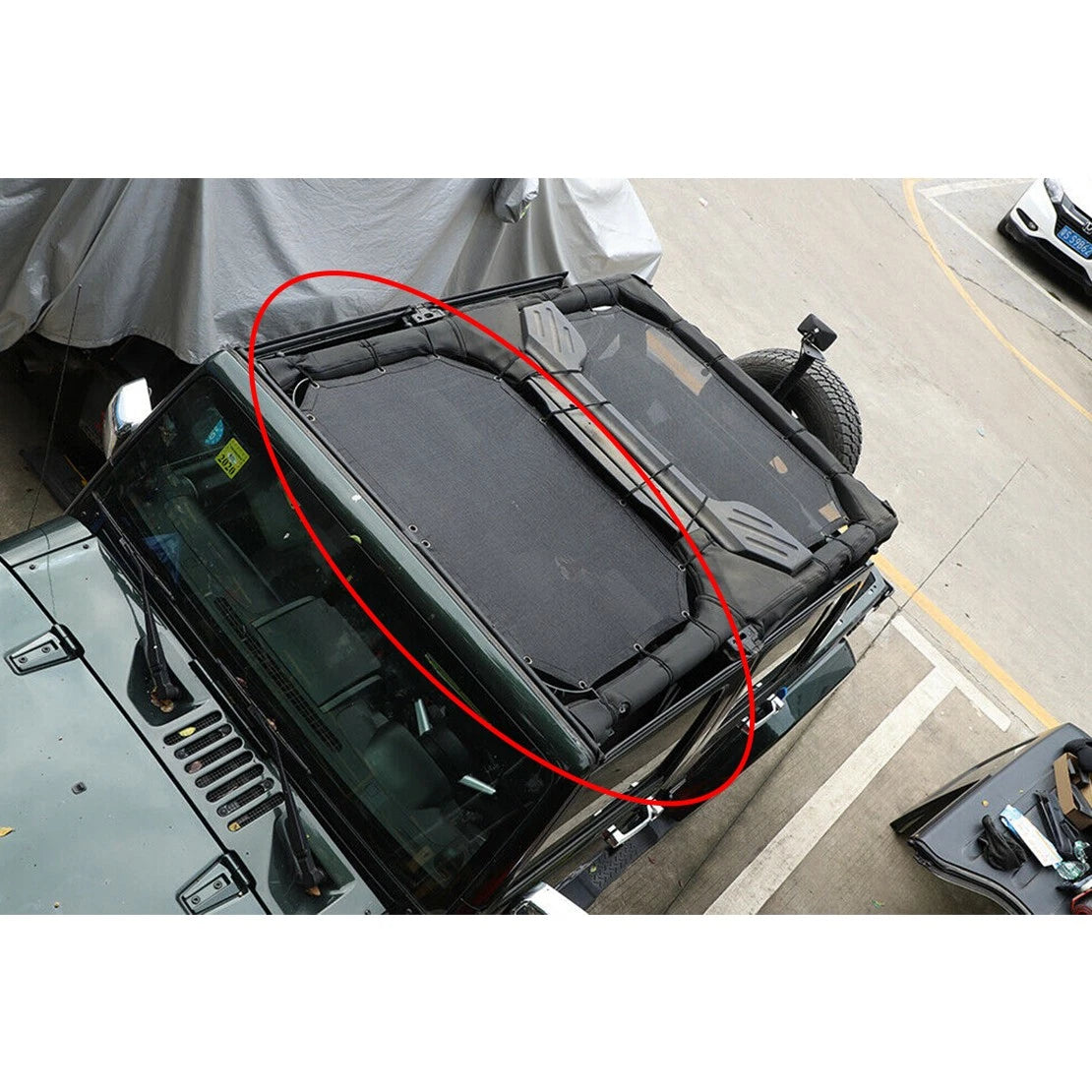 Roof Sunshade Mesh Cover for Jeep Wrangler JK JKU (2007-2017)