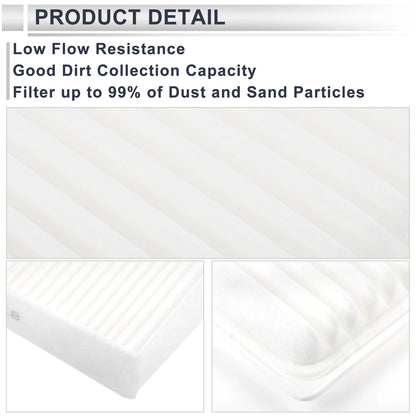 Engine Cabin Air Filter Combo for Toyota Camry 2.4L 2.5L (2007-2017)