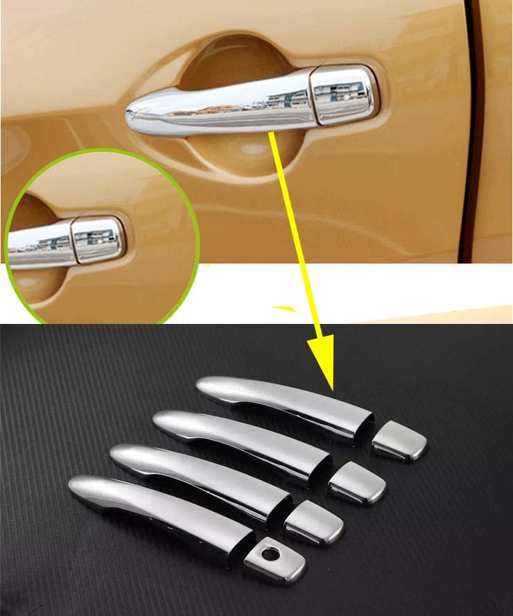 Chrome Door Handle Cover Trim 8 x Pieces for Nissan Qashqai Rogue Sport (2014-2021)