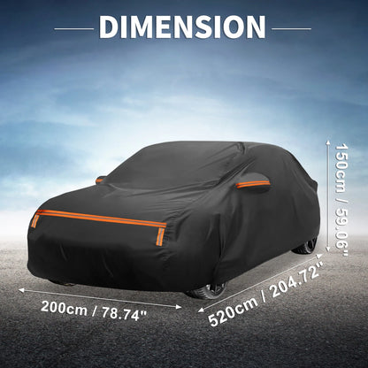 Waterproof Car Cover for Jeep SUV with Windproof Straps (Fits Most Models)