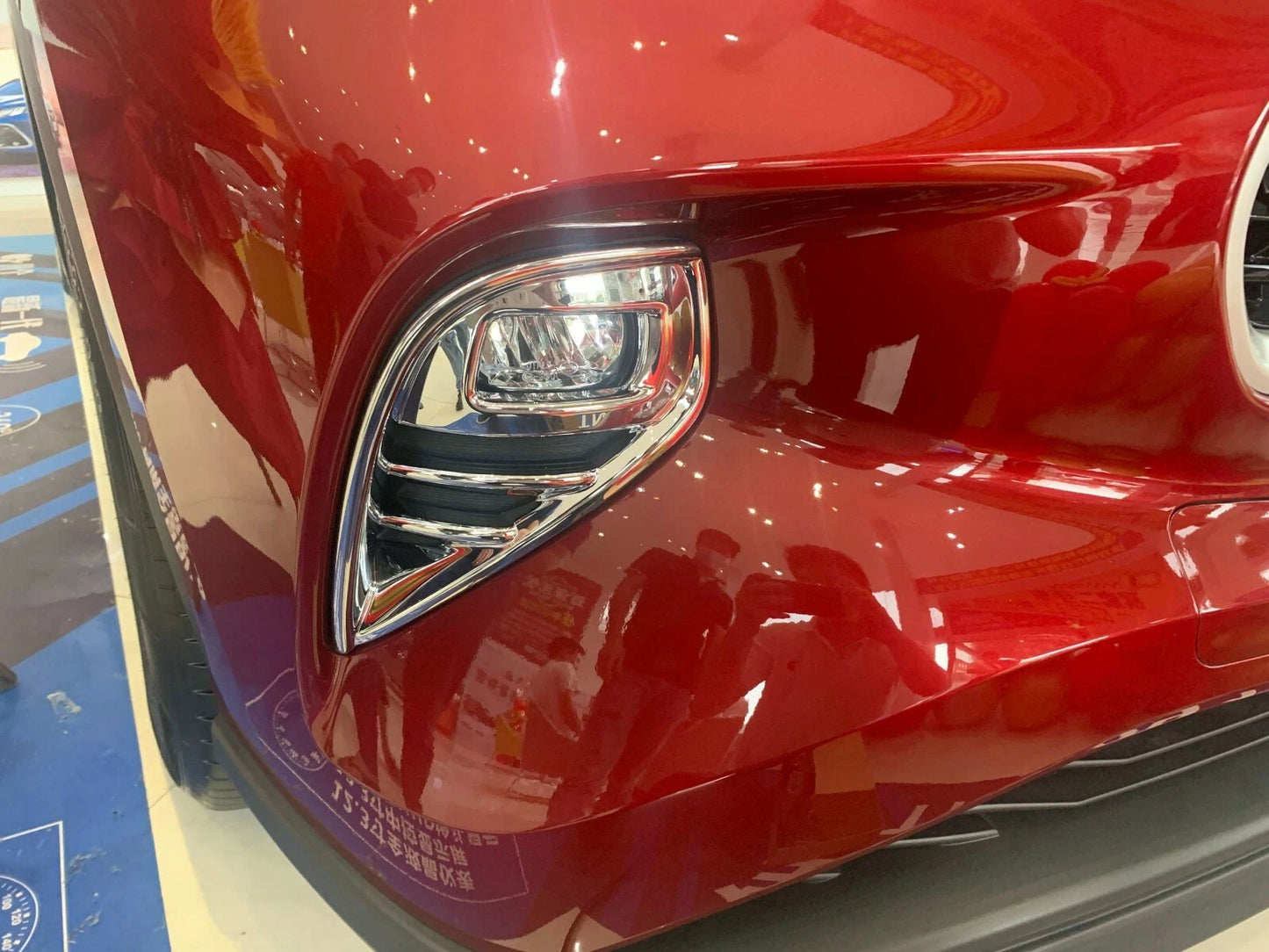 Front Fog Light Decor Cover Trim for 2020-2023 Toyota Highlander (2020-2023)