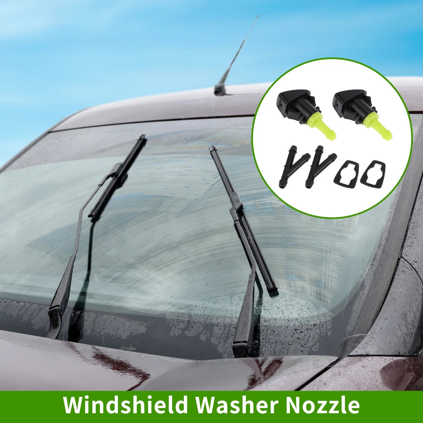 2x Windshield Washer Nozzle Y Hose Connector for Chrysler Town (2008-2016)