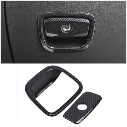 Carbon Fiber Storage Box Handle Lid Cover Trim for Jeep Grand Cherokee (2014-2021)