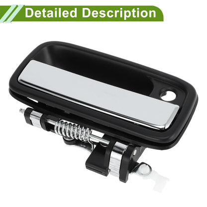 Exterior Door Handle for Toyota (Black Silver Tone, Front Right)