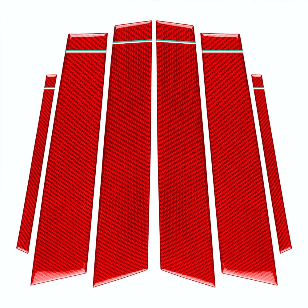 6 x B Pillar Post Panel Window Cover Trim for Alfa Romeo Giulia (2017-2021)