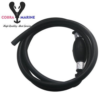Universal Fuel Line Assembly 3/8" Hose Barbs & Primer Bulb for Boat (N/A)