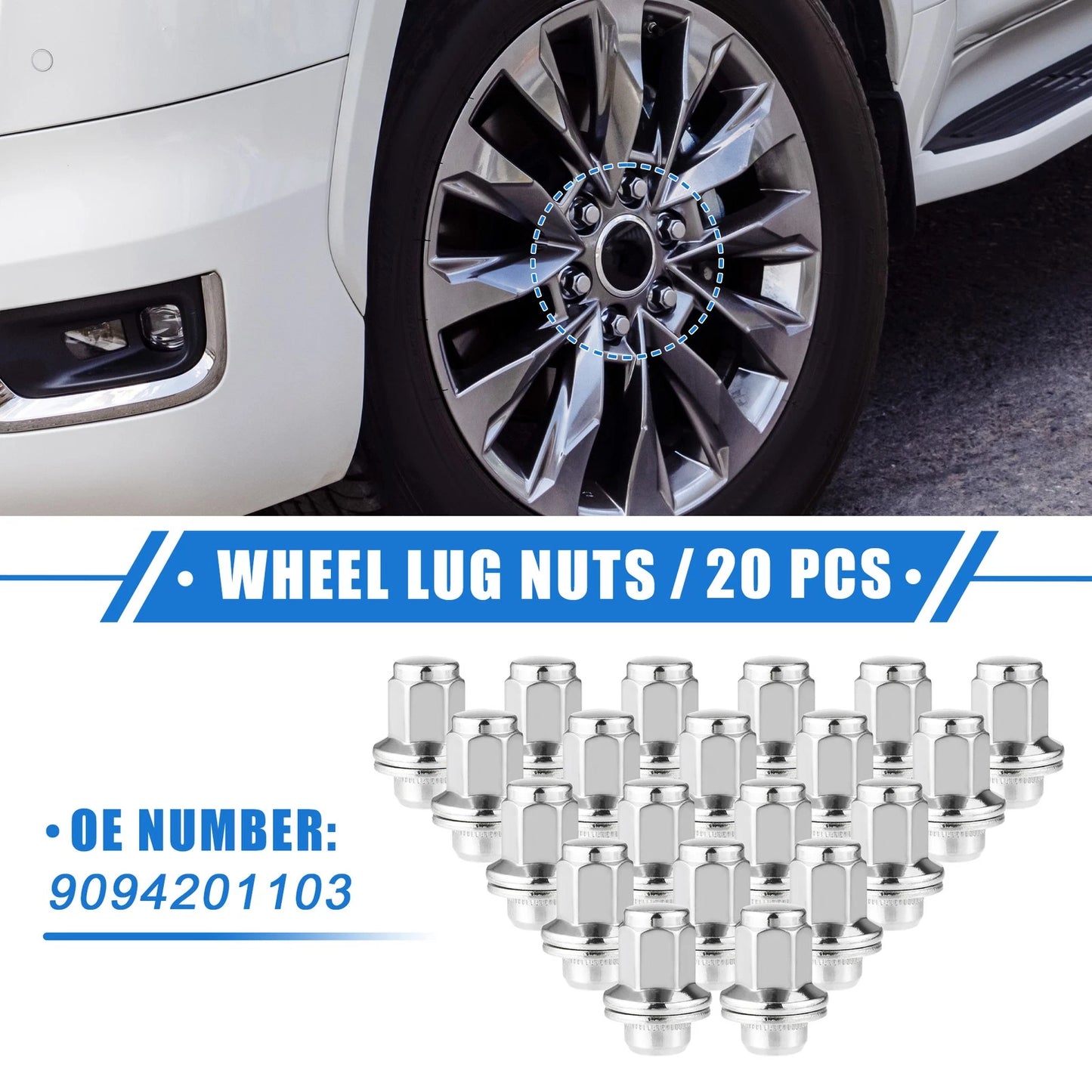 Lug Nuts / M14x1.5 / Wheel Lug Nuts for Toyota Tundra Sequoia