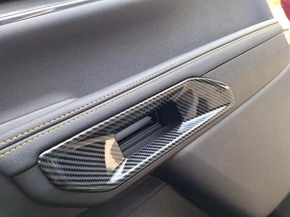 Inner Door Armrest Lid Frame Carbon Fiber Cover Trim for Ford Ranger (2023)