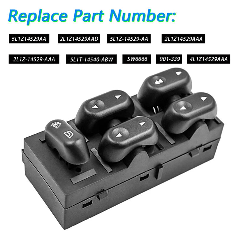 Master Power Window Door Switch Left Driver Side for Ford F150 (2004-2008)