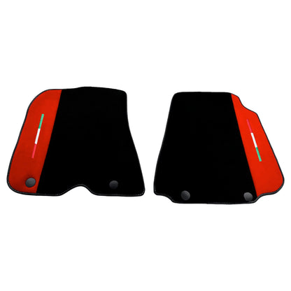 Car Mats for Ferrari 812 GTS with Red Alcantara Leather (2020-2023)