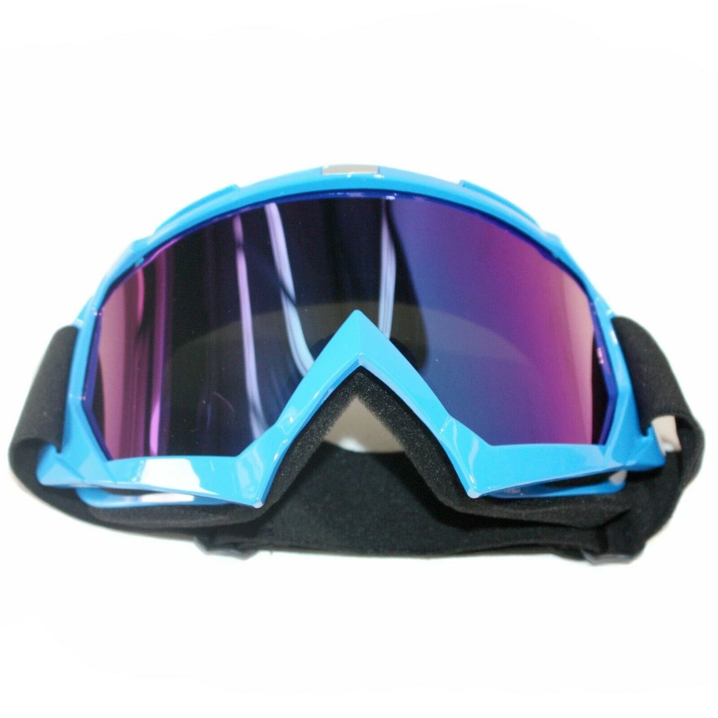 Tinted Blue MX Goggles for Motocross Motorbike - Anti-Fog UV Protection