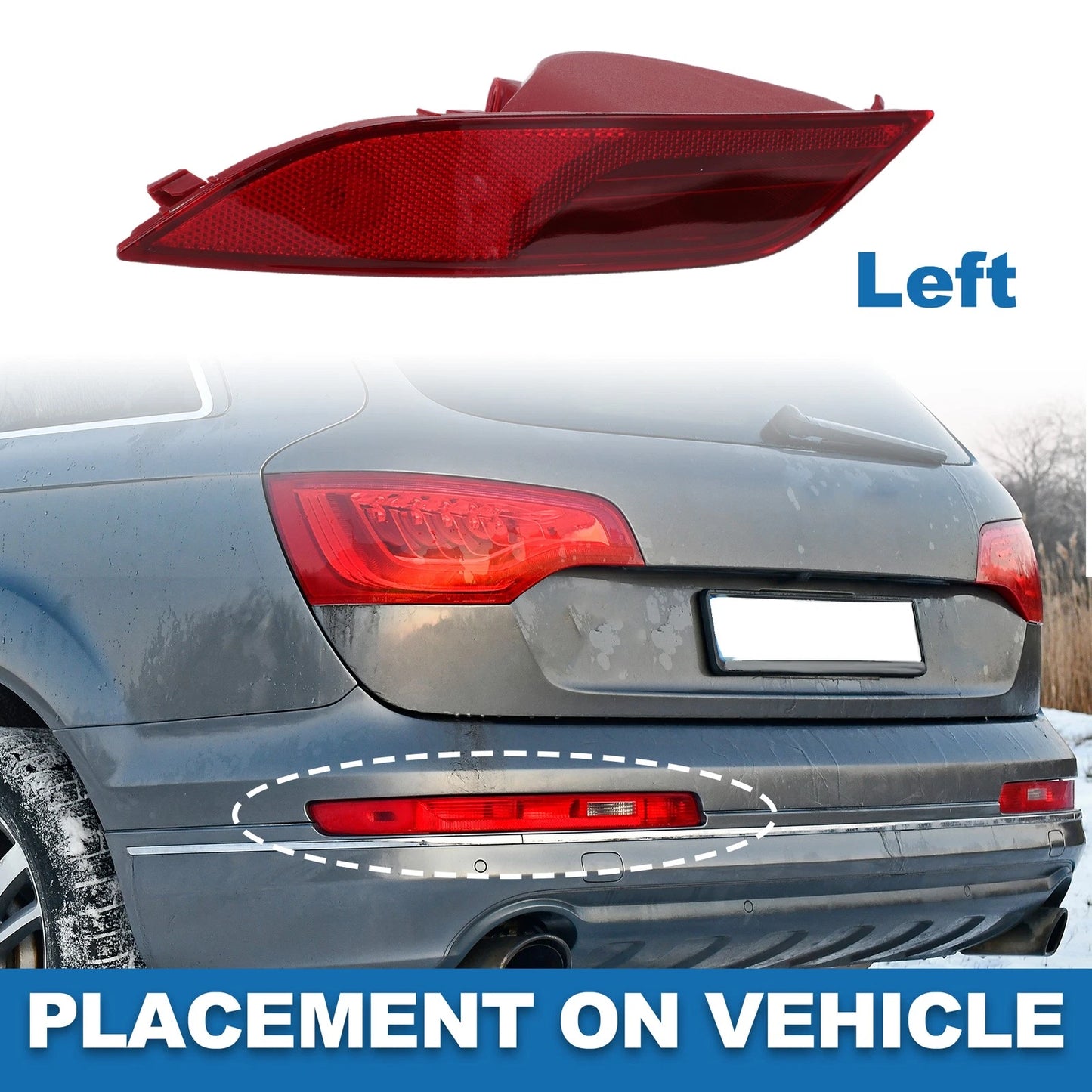 Left Rear Bumper Tail Light Shell for Volvo V40 (2013-2019)