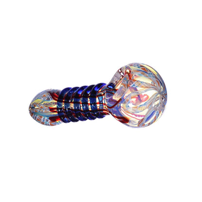 4" Colorful Fumed Glass Hand Pipe for Smoking - Color Changing Design