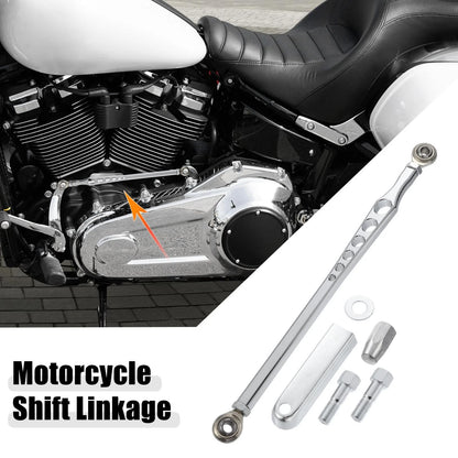 Motorcycle Lever Gear Shift Linkage for Harley-Davidson 6 Hole Silver Tone
