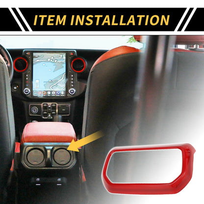 Rear Air Vent Armrest AC Outlet Panel Cover for Jeep Wrangler JL JLU (2018-2023)