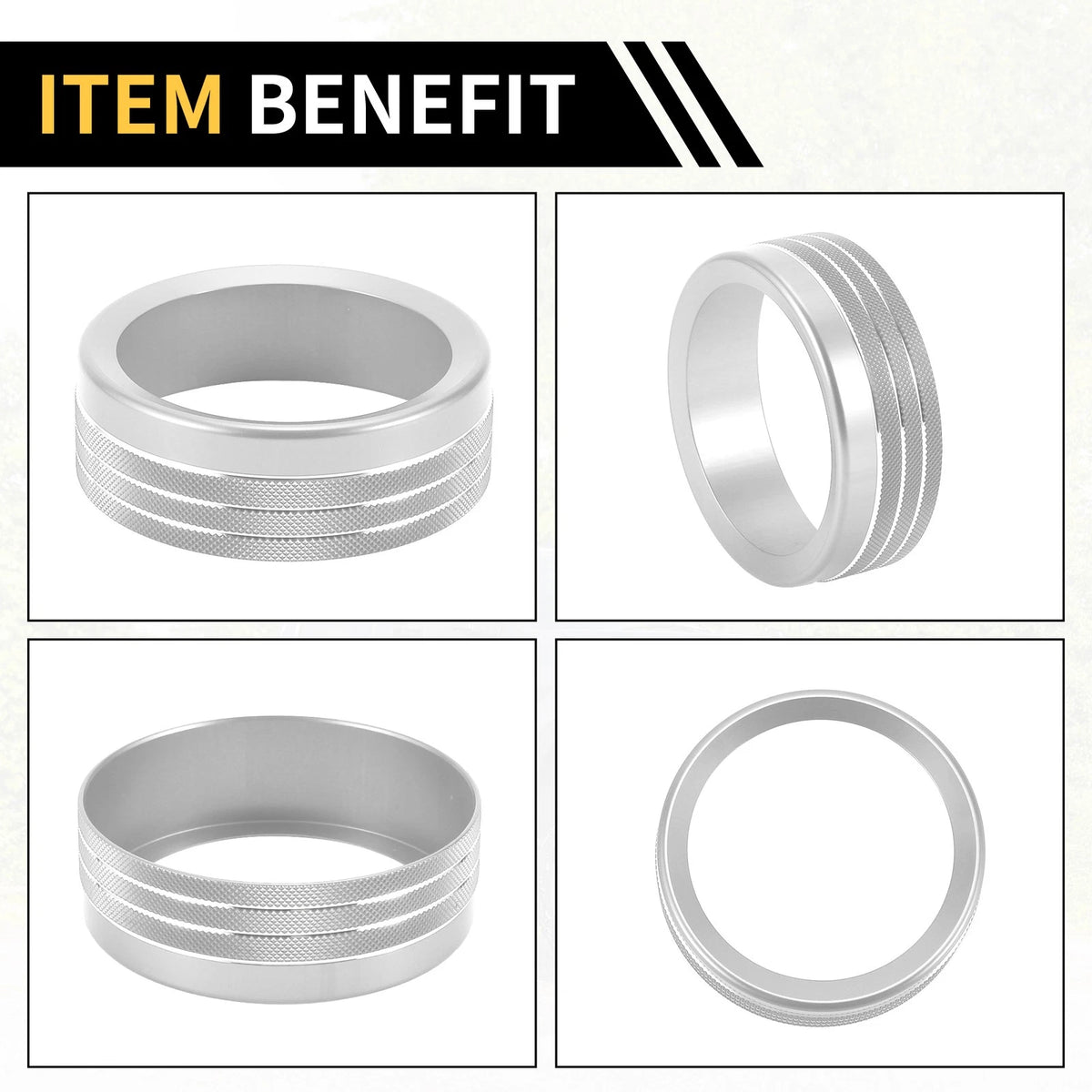 Gear Shift Control Knob Cover Ring for Ford Maverick (2022) - Silver Tone 1 x