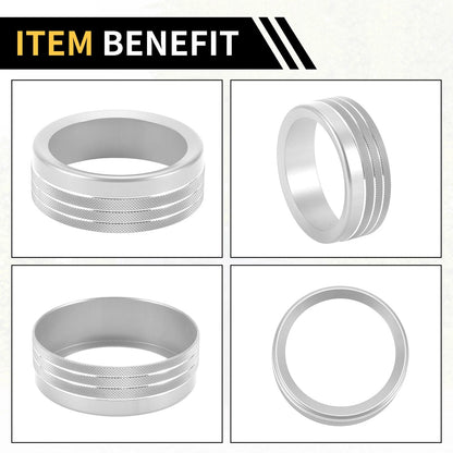 Gear Shift Control Knob Cover Ring for Ford Maverick (2022) - Silver Tone 1 x