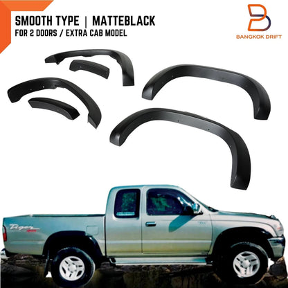 Matte Black Fender Flares for Toyota Hilux Ute (1997-2005)