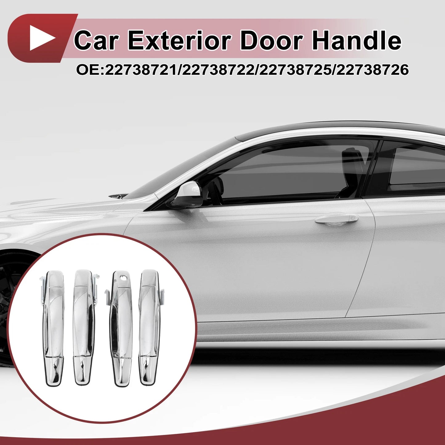 3 x Exterior Door Handle for Chevrolet Silverado