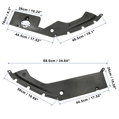 2 x Engine Bay Side Panel Covers with Screws for Honda Civic (2016-2020)
