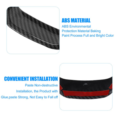 Carbon Fiber Pattern Black ABS Plastic Steering Wheel Covers for BMW 3 Series (2006-2013)