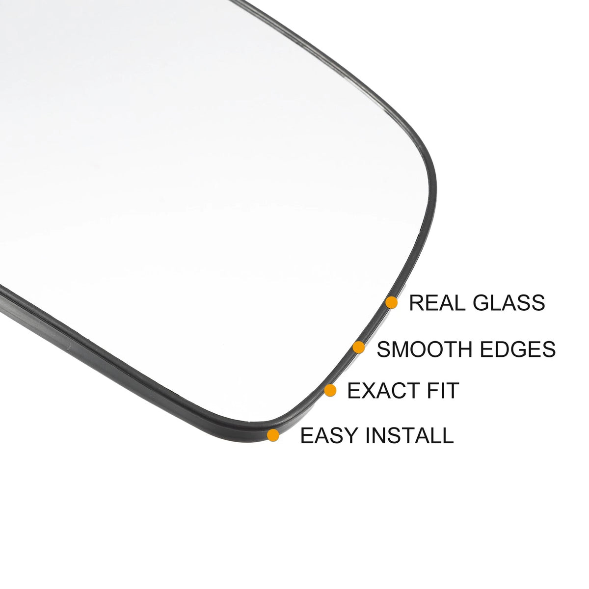 Heated Right Side Rearview Mirror Glass w/ Plate for Toyota Prius (2010-2015)