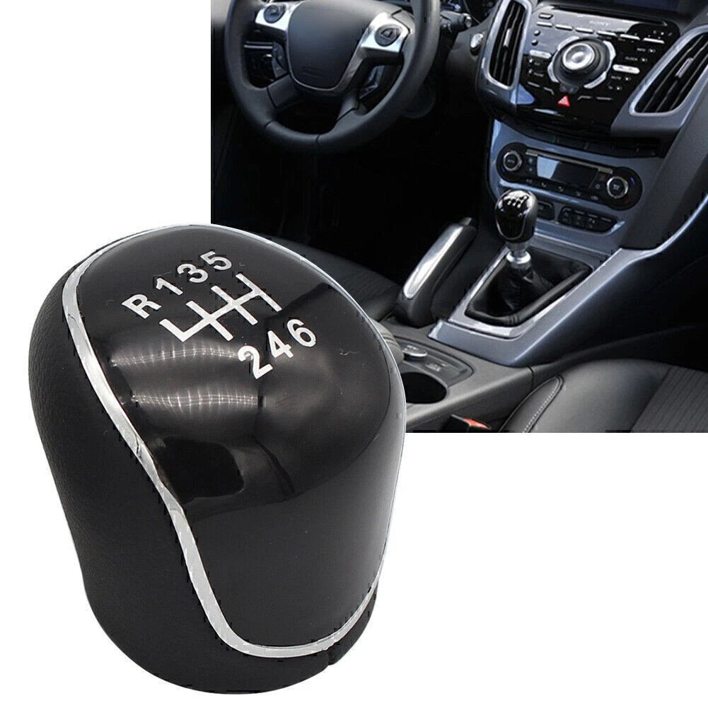 1x 6 Speed Car Shift Gear Knob for Ford C-Max Focus Mk2 Mk3 Kuga S-Max (2003-2023)