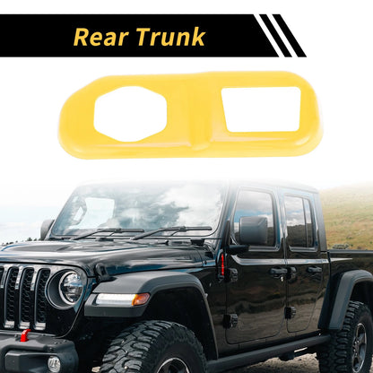 Rear Trunk Lock Panel Cover Trim for Jeep Wrangler JL JLU (2018-2024) - ABS Yellow