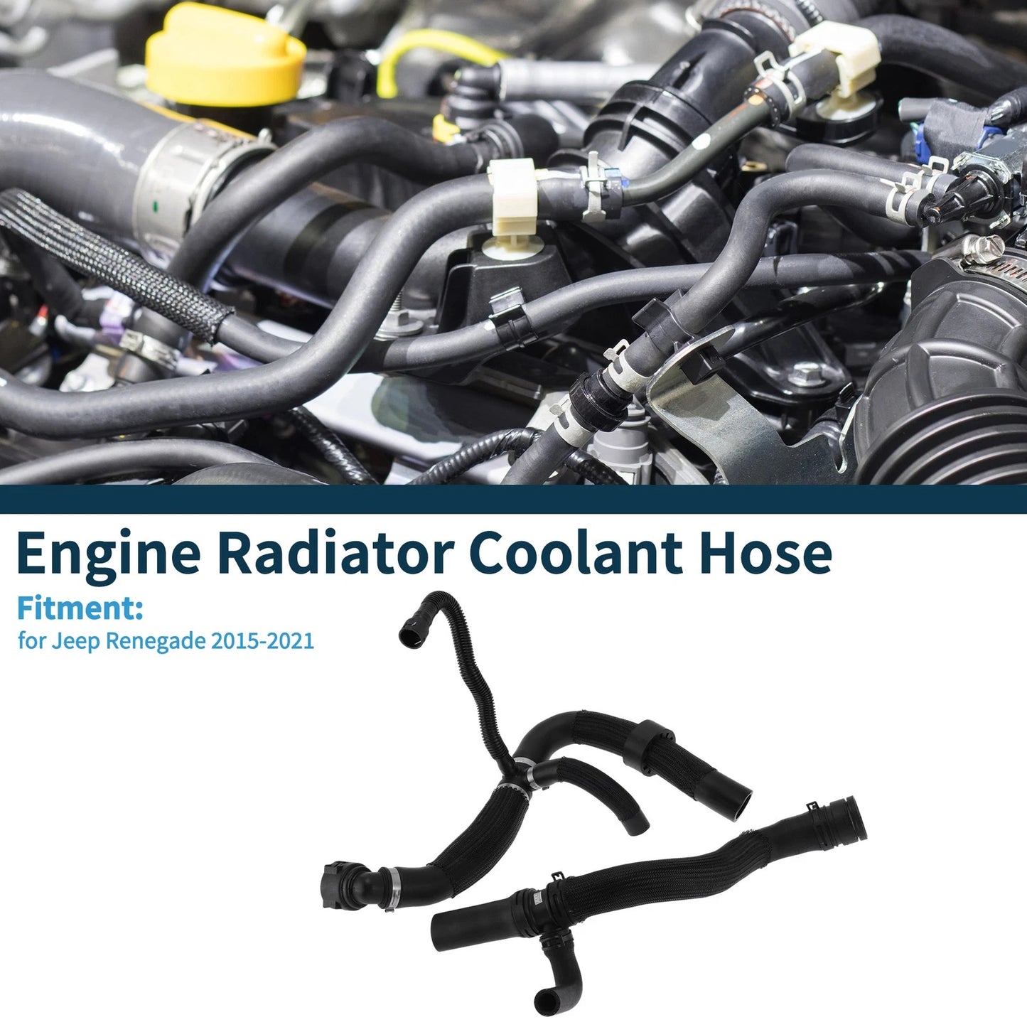 Water Pipes Engine Radiator Coolant Hose for Jeep Renegade (2015-2021)